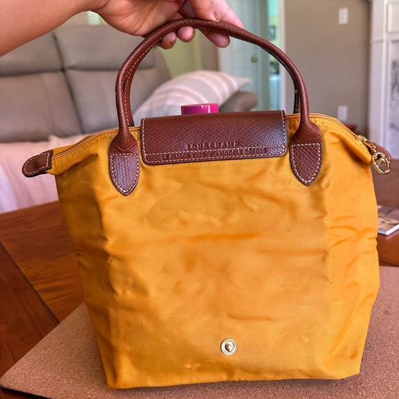 LongChamp LePliage Mini HandBag, Yellow/Brown, VGUC - Picture 6 of 11